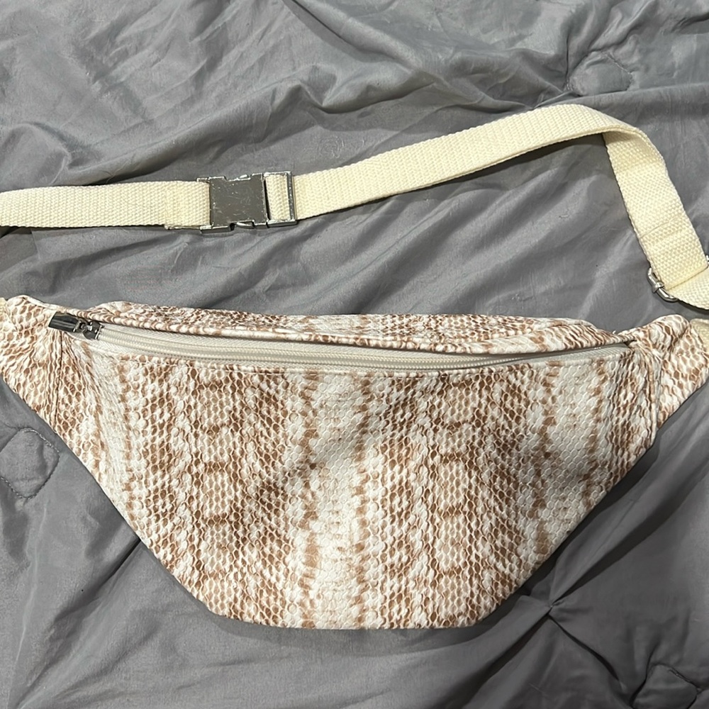 Snake skin belt bag